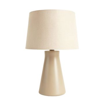 Alder Canyon Table Lamp With A Plain Fabric Shade - Beige