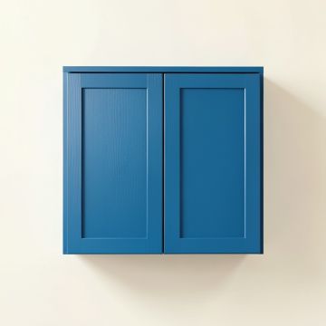 Bay Crest Wall-Mounted Entry Cabinet - Blue (synthetic illustration; no displayed measurements)