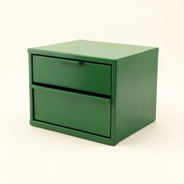 Maple Dale Small-Parts Storage Drawer Cabinet - Green (synthetic illustration; no displayed measurements)