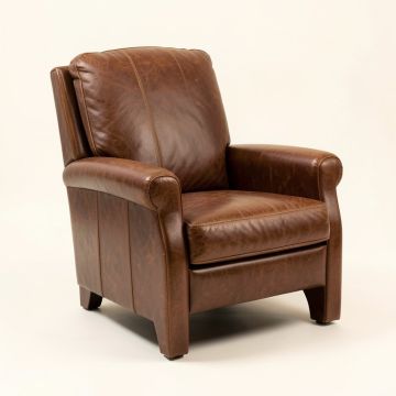 Hooper 38 '' Wide Top Grain Leather Club Chair (synthetic illustration; no displayed measurements)