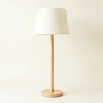 Wren Bridge Floor Lamp With A Plain Fabric Shade - Ivory (synthetic illustration; no displayed measurements)