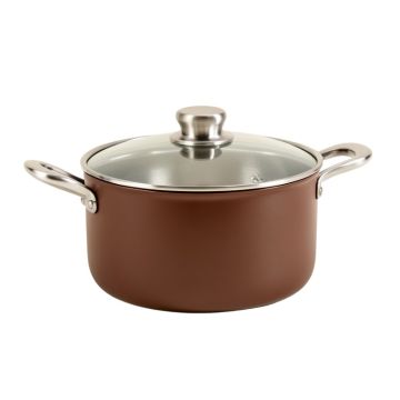 Circulon Symmetry Hard-Anodized Nonstick Straining Saucepan With Lid , 3.5-Quart