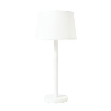 Hazel Branch Floor Lamp With A Plain Fabric Shade - White