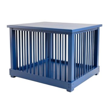 Sage Canyon Empty Furniture-Style Pet Crate - Blue