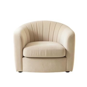 Fern Branch Upholstered Armchair - Beige