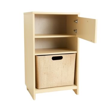 Vale Brook Freestanding Pull-Out Hamper Cabinet - Beige