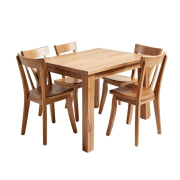 Spruill Drop Leaf Rubberwood Solid Wood Breakfast Dining Set