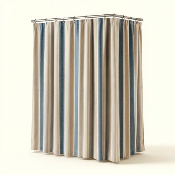 Striped Single Shower Curtain (synthetic illustration; no displayed measurements)
