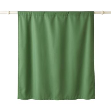 Willow Crest Shower Curtain Hanging Flat From A Plain Rod - Green