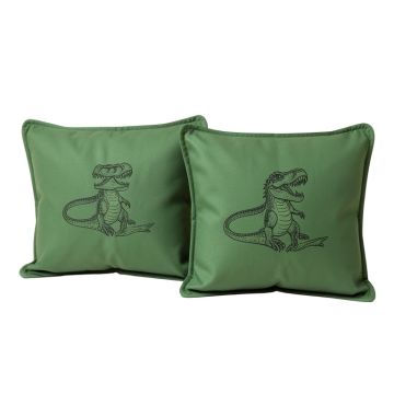 Kristi Let The World Hear You Roar T-Rex Name Square Pillow Cover & Insert