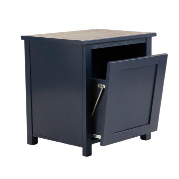 Moss Crest Freestanding Pull-Out Hamper Cabinet - Navy