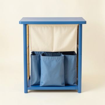 Shore Bluff Laundry Sorting Station With Plain Removable Bags - Blue (synthetic illustration; no displayed measurements)