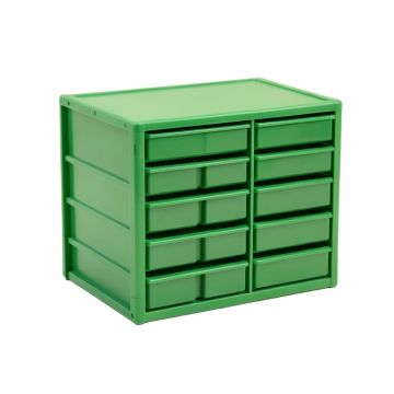 Glen Crossing Small-Parts Storage Drawer Cabinet - Green
