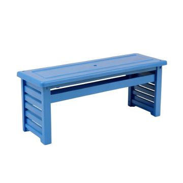Heath Branch Narrow Outdoor Storage Bench - Blue