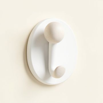 Cliff Crest Wall-Mounted Robe Hook - White (synthetic illustration; no displayed measurements)