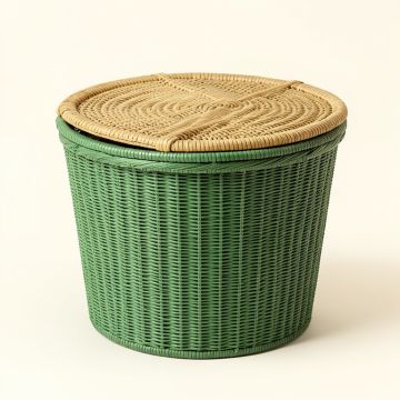 Cedar Arc Laundry Hamper (synthetic illustration; no displayed measurements)