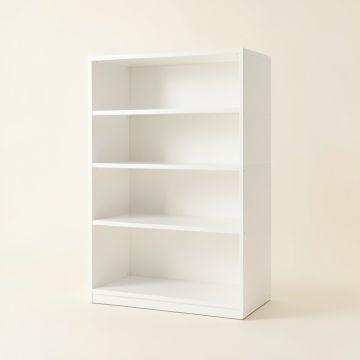 Cliff Field Freestanding Bookcase - White (synthetic illustration; no displayed measurements)