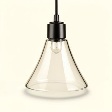 6.25 '' H Glass Bell Pendant Shade ( Clip On ) (synthetic illustration; no displayed measurements)