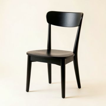 Ash Edge Dining Chair - Black (synthetic illustration; no displayed measurements)