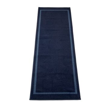 Heath Bend Narrow Runner Rug - Navy