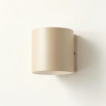 Moss Crest Wall Sconce Mounted On A Plain Wall - Beige (synthetic illustration; no displayed measurements)