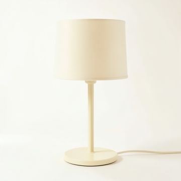 Dune Crest Table Lamp With A Plain Fabric Shade - Cream (synthetic illustration; no displayed measurements)