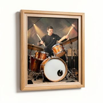 Drummers Drumming By Cathy Walters - Print (synthetic illustration; no displayed measurements)