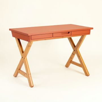 Ash Crest Writing Desk - Terracotta (synthetic illustration; no displayed measurements)