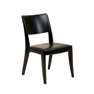 Burchfield Solid Wood Side Chair In Black