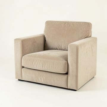 Holly Branch Upholstered Armchair - Beige (synthetic illustration; no displayed measurements)