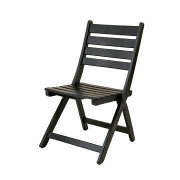Maple Bend Folding Outdoor Chair - Black