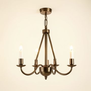 Ainsdale 5 - Light Candle Style Drum Chandelier (synthetic illustration; no displayed measurements)