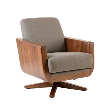 Loftus 29.5 '' Wide Polyester Swivel Armchair
