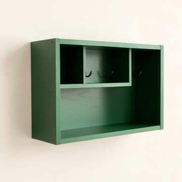 Dawn Bridge Wall-Mounted Entryway Organizer Shelf - Green (synthetic illustration; no displayed measurements)