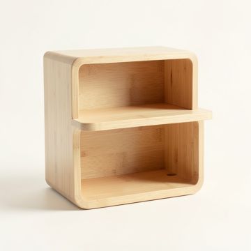 Maple Bridge Empty Mug-Storage Cabinet Insert - Beige (synthetic illustration; no displayed measurements)