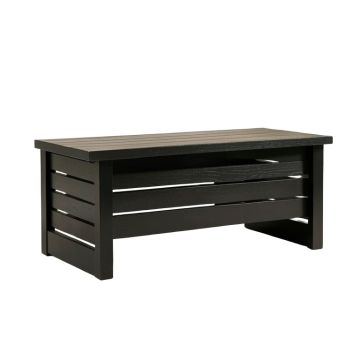 Meadow Crossing Narrow Outdoor Storage Bench - Black
