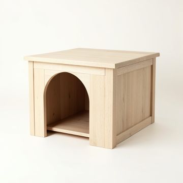 Heath Crossing Empty Furniture-Style Litter Enclosure - Beige (synthetic illustration; no displayed measurements)