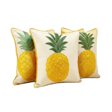 Belanger Embroidered Pineapple Decorative Rectangular Throw Pillows