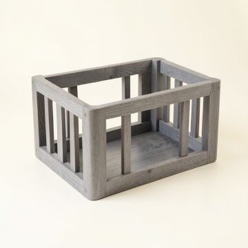 Rowan Branch Empty Furniture-Style Pet Crate - Gray (synthetic illustration; no displayed measurements)