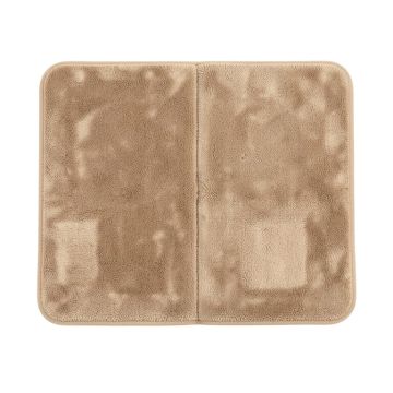 Grecian Small Plush Rectangle Memory Foam Non-Slip 2 Piece Bath Rug Set
