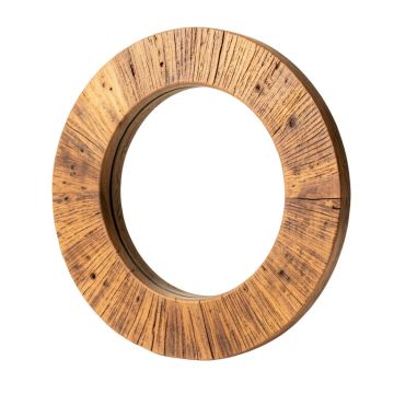 Mcmillen Driftwood Circular Sunburst Rustic Accent Mirror