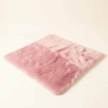 Ophir Faux-Fur Pink Area Rug (synthetic illustration; no displayed measurements)
