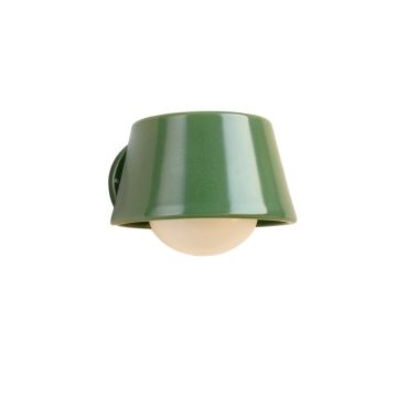 Brook Dell Wall Sconce Mounted On A Plain Wall - Green