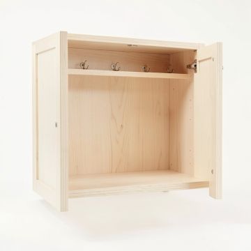 Bay Branch Empty Mug-Storage Cabinet Insert - Ivory (synthetic illustration; no displayed measurements)