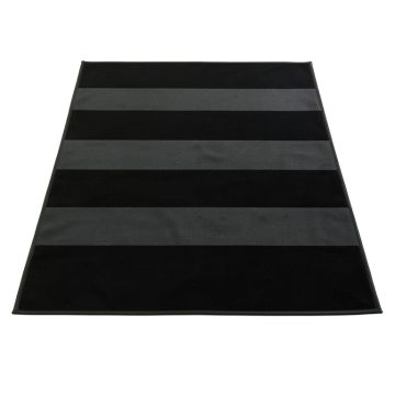 Stone Arc Rectangular Outdoor Rug - Black