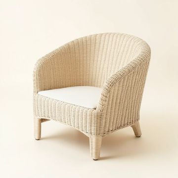 Slate Brook Outdoor Lounge Chair - Ivory (synthetic illustration; no displayed measurements)