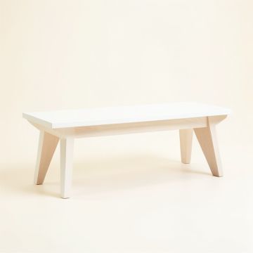 Oak Crest Indoor Bench - White (synthetic illustration; no displayed measurements)