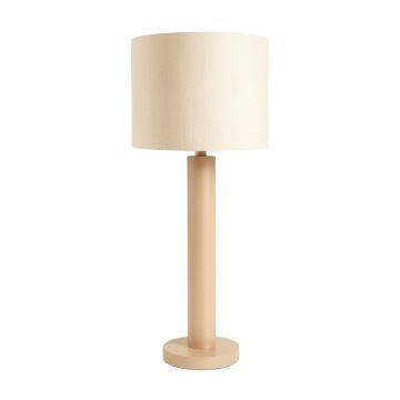 Harbor Bridge Floor Lamp With A Plain Fabric Shade - Beige