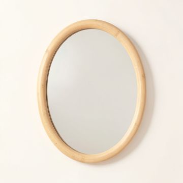 Vale Bend Framed Wall Mirror - Beige (synthetic illustration; no displayed measurements)