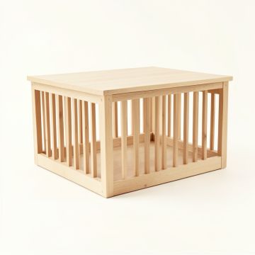 Field Bend Empty Furniture-Style Pet Crate - Beige (synthetic illustration; no displayed measurements)